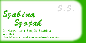 szabina szojak business card