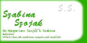 szabina szojak business card